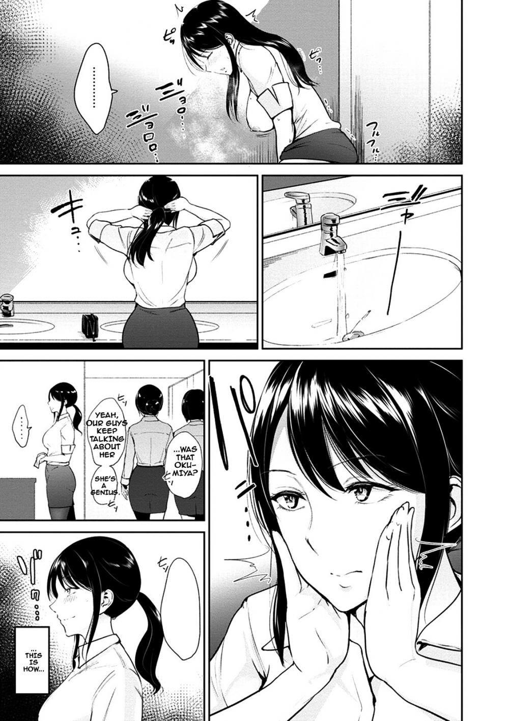 Hentai Manga Comic-Mrs. Okumiya is in the restroom - Kimi o Sasou Uzuki Ana-Read-9